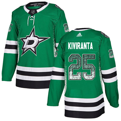 Adidas Men Dallas Stars #25 Joel Kiviranta Green Home Authentic Drift Fashion Stitched NHL Jersey
